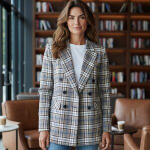 Cara Santana by Apartment 9 Plaid Jacket Size 10